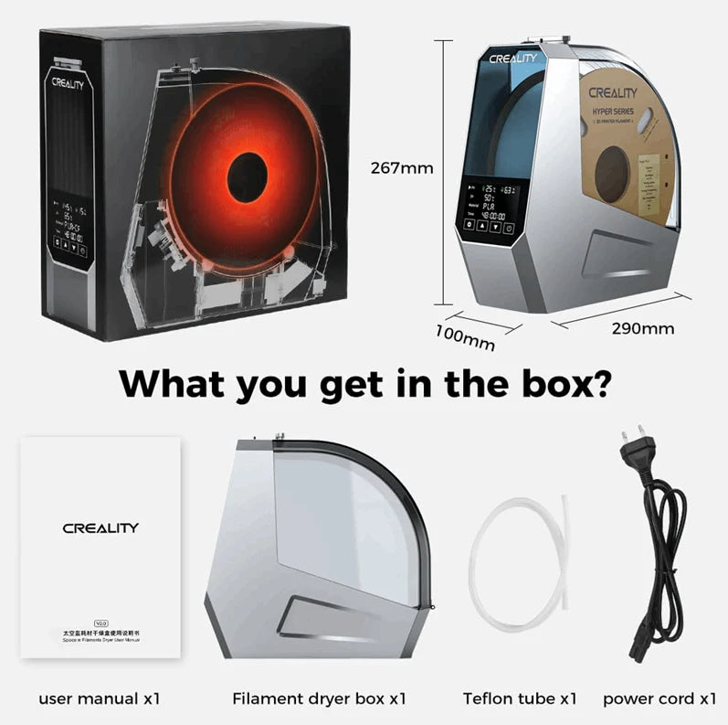 Creality Space Pi Filament Dryer – Smart 3D Printing Filament Dryer