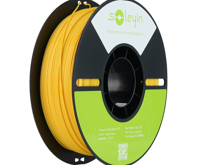 Soleyin Basic PETG Ginkgo Yellow 1 kg – 1.75 mm Durable Smooth Ginkgo Yellow PETG