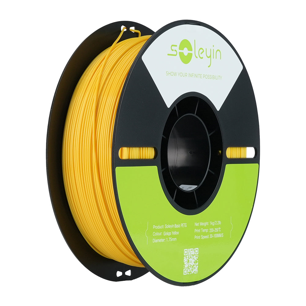 Soleyin Basic PETG Ginkgo Yellow 1 kg – 1.75 mm Durable Smooth Ginkgo Yellow PETG