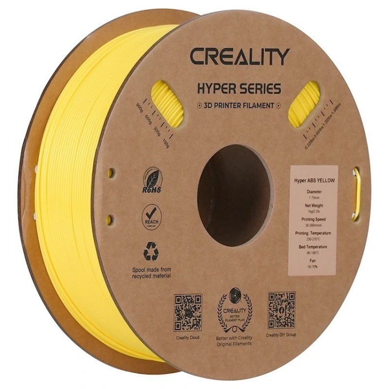 Creality Hyper ABS Yellow Filament 1kg – 1.75mm