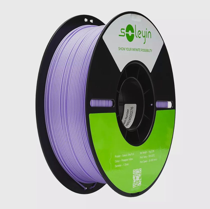 Soleyin Ultra PLA Macaron Purple 1 kg – 1.75 mm High-Speed Soft Purple PLA