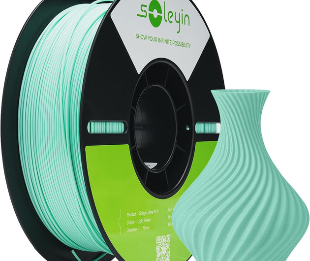 Soleyin Ultra PLA Light Green 1 kg – 1.75 mm High-Speed Pastel Green PLA
