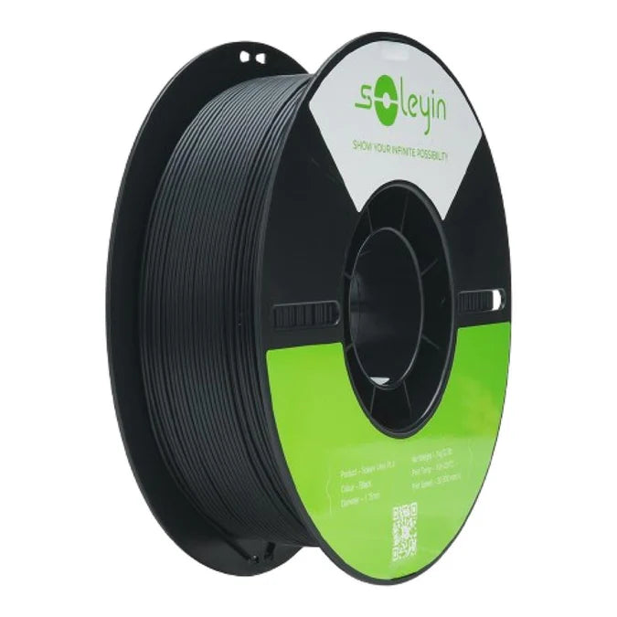 Soleyin Ultra PLA Matte Black 1 kg – 1.75 mm High-Speed Premium Black PLA