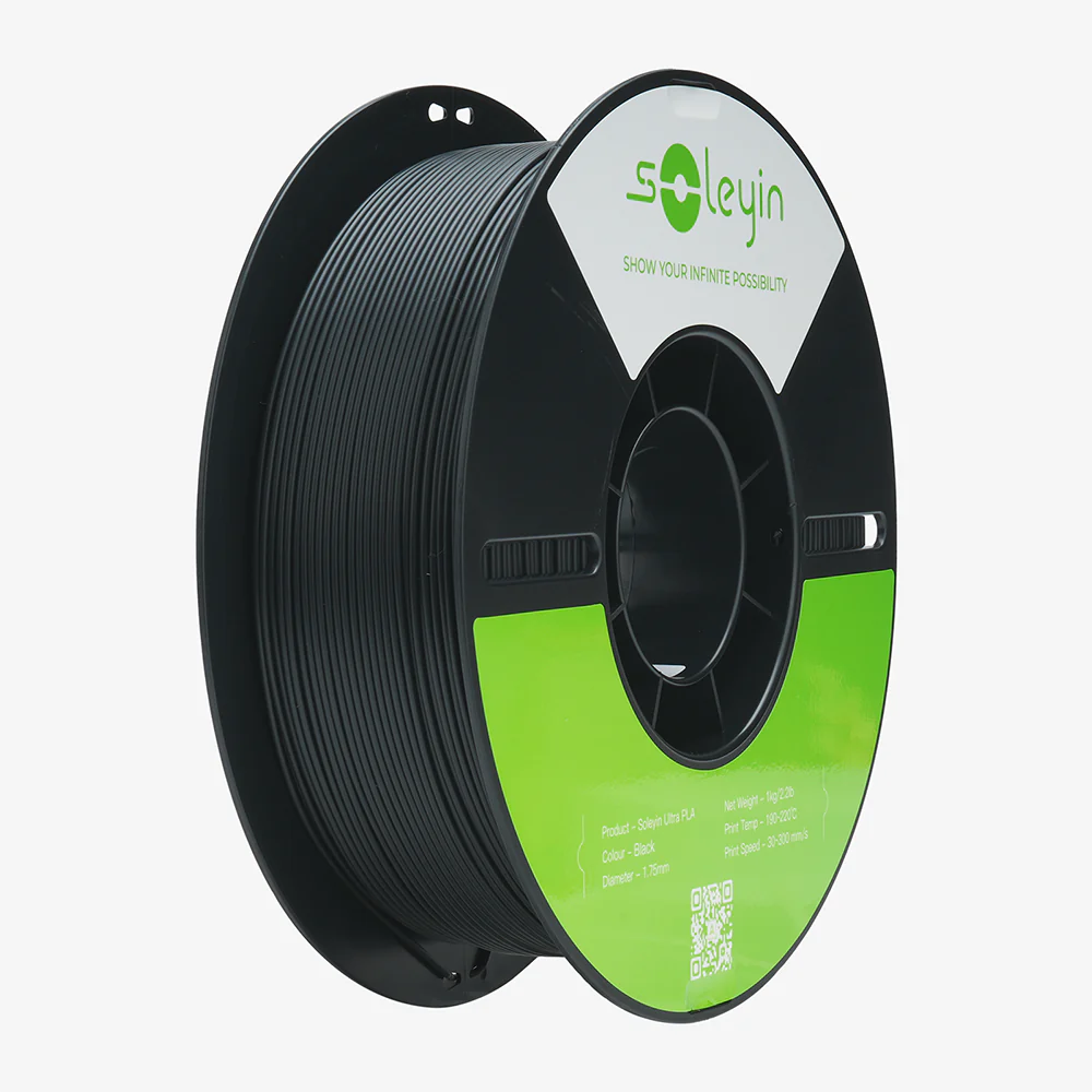 Soleyin Ultra PLA Black 1 kg – 1.75 mm High-Speed PLA